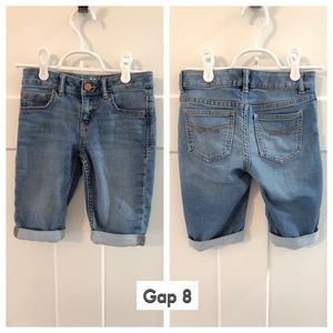 Gap shorts. Great length for school